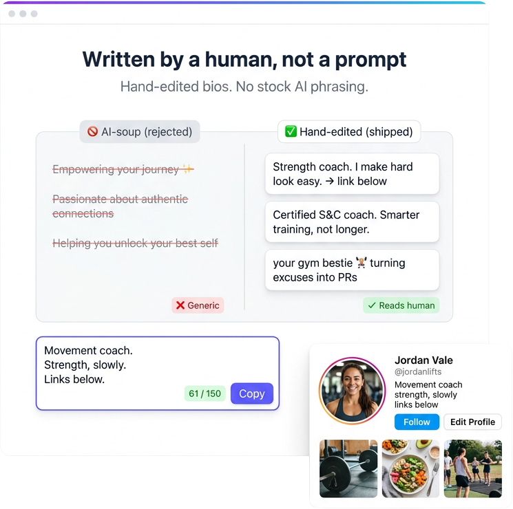 None of the robotic AI-soup phrasing